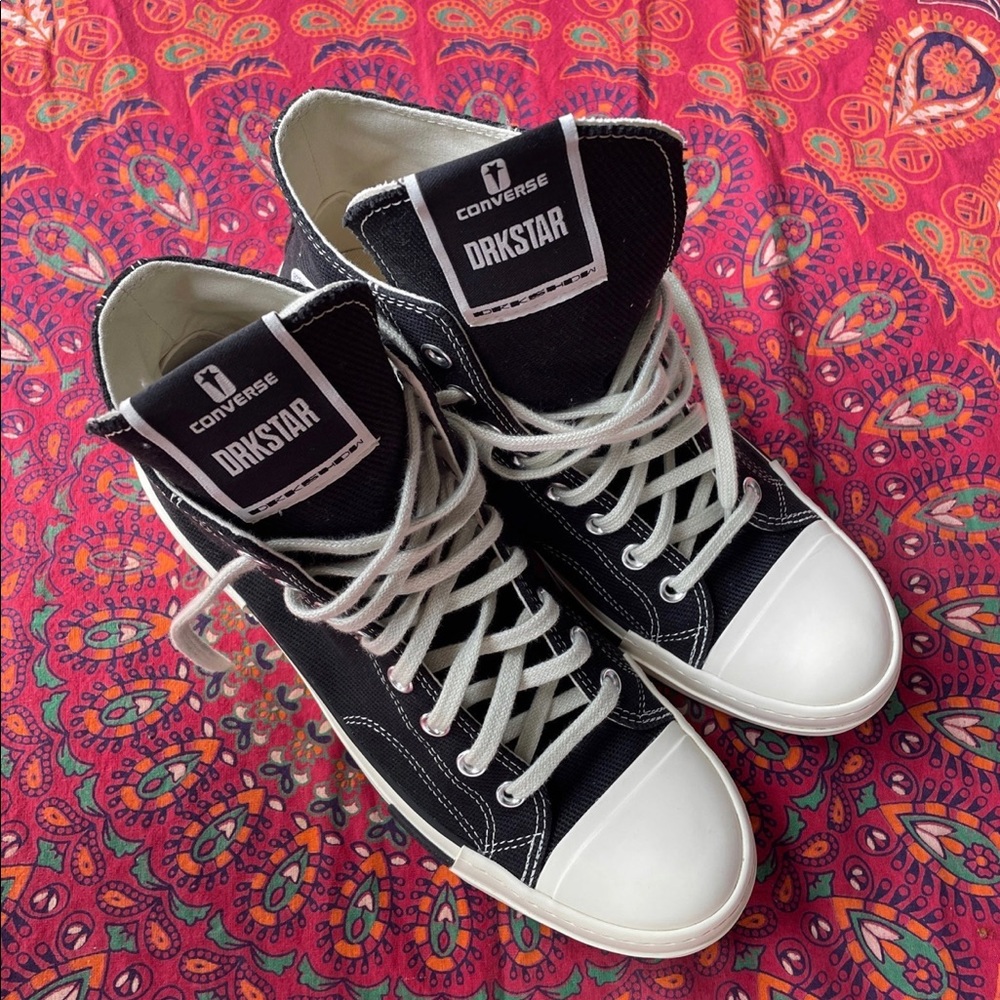 Rick Owens x Converse Drkstr sneakers, like new in box, size 10.5